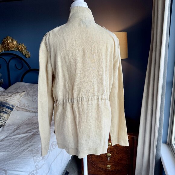 Michael Stars  100% Linen Light Khaki Jacket - Picture 7 of 14